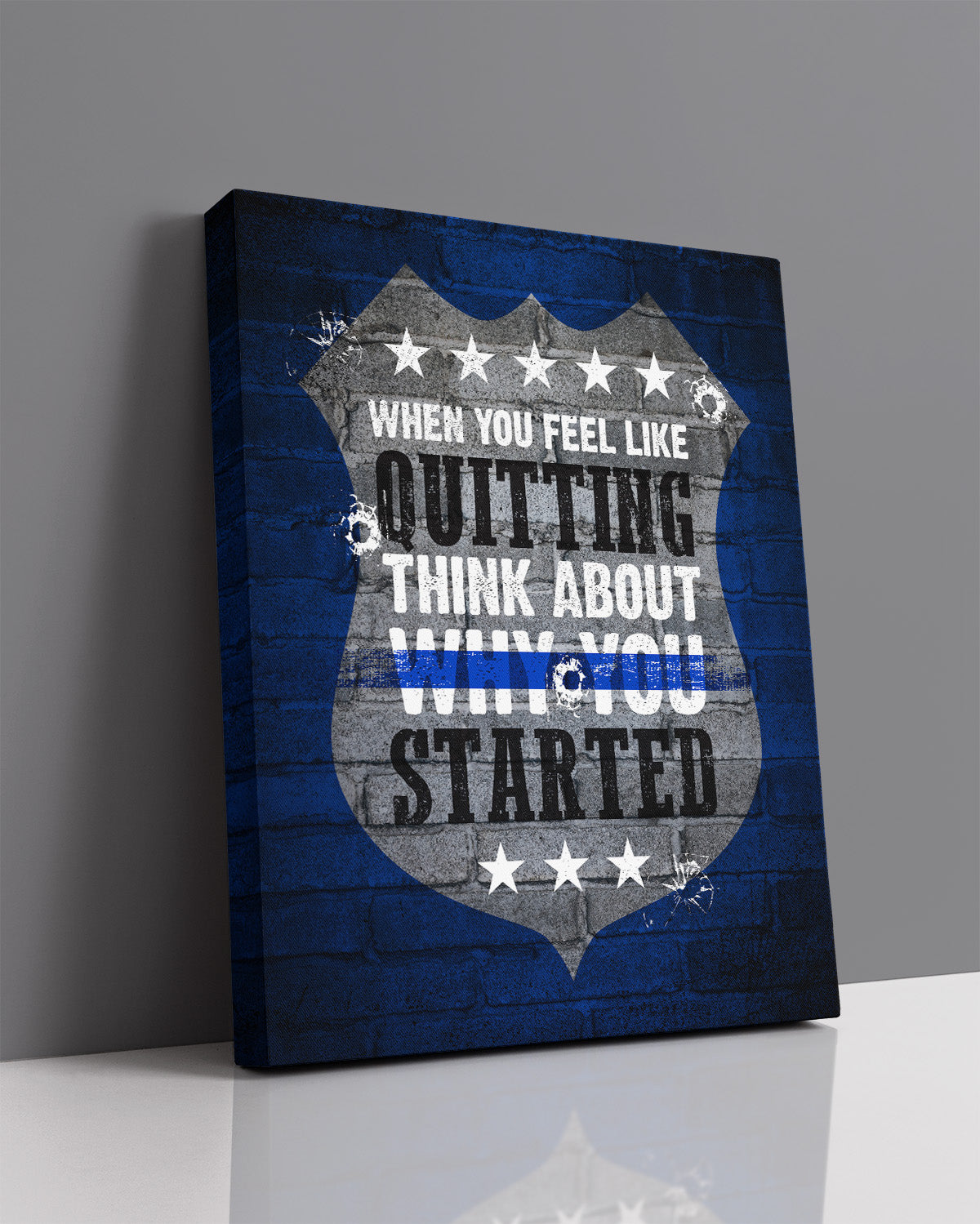 Thin Blue Line Wall Art Law Enforcement Prints Police Officer Gift