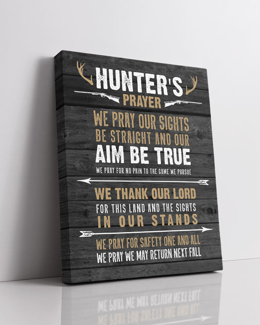 Hunter's Prayer - Wall Decor Art Print with a gray background - Unframed artwork printed on your choice of photographic paper, poster or canvas