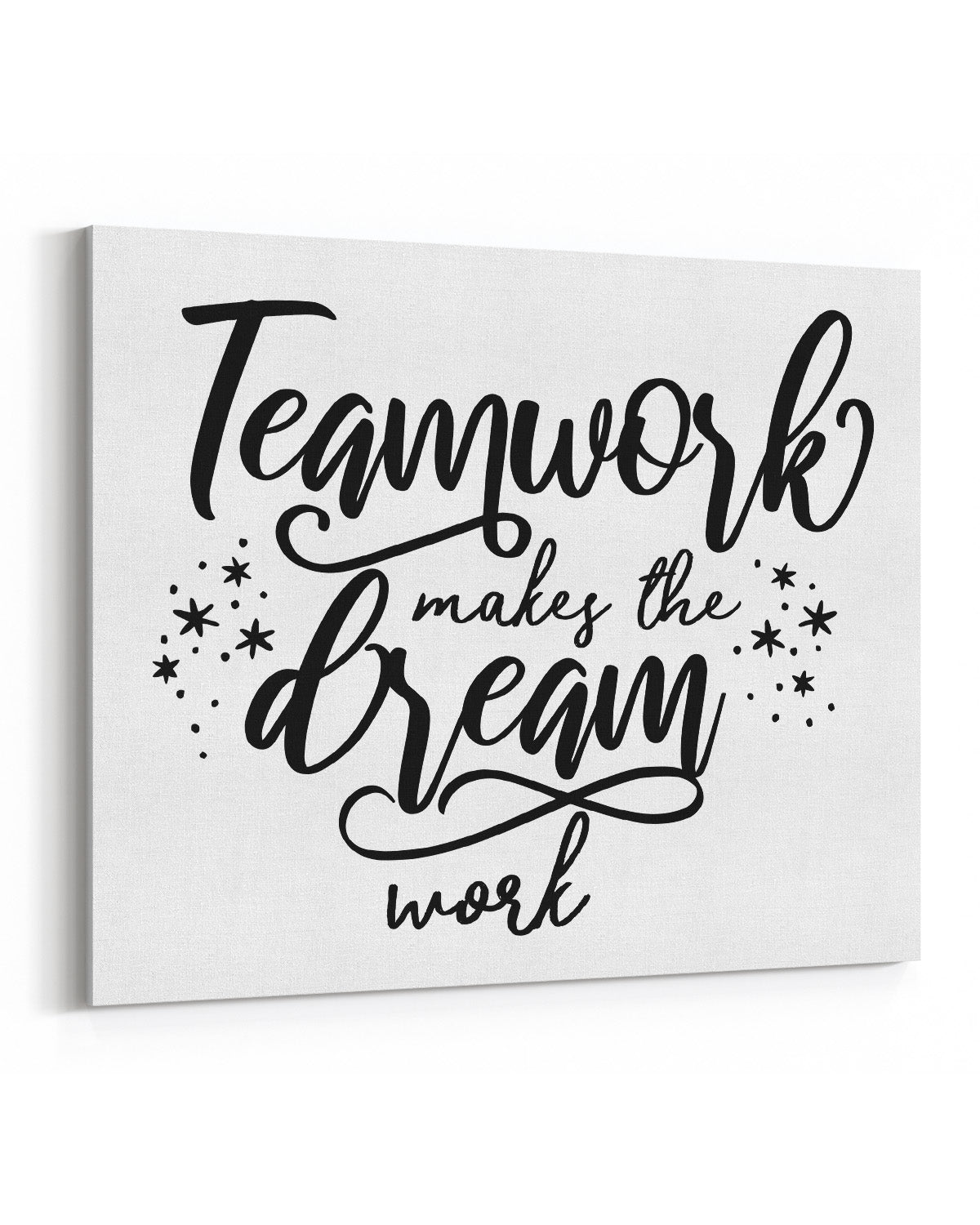 Govivo Teamwork Makes The Dream Work - Motivational Quote Wall Art Print - Wall Decor for Office, Cubicle and Bedroom - Inspirational Wall Art
