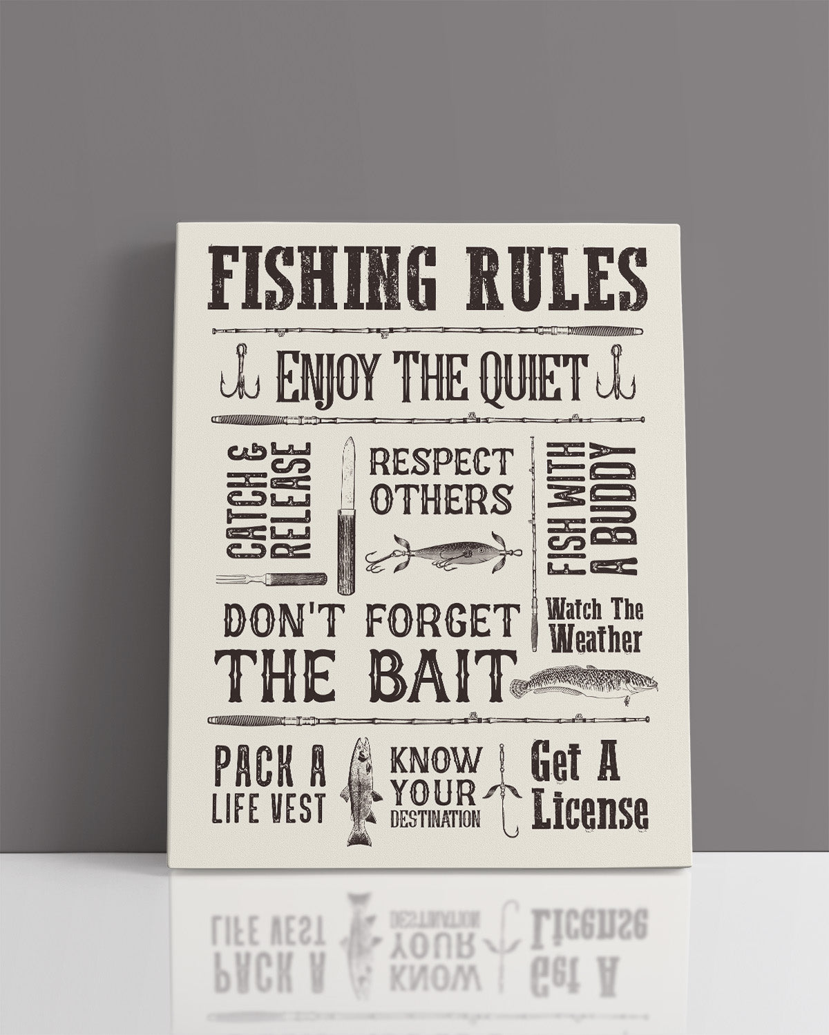 Fishing Rules - Great gift for fishing enthusiasts - fishing-themed artwork