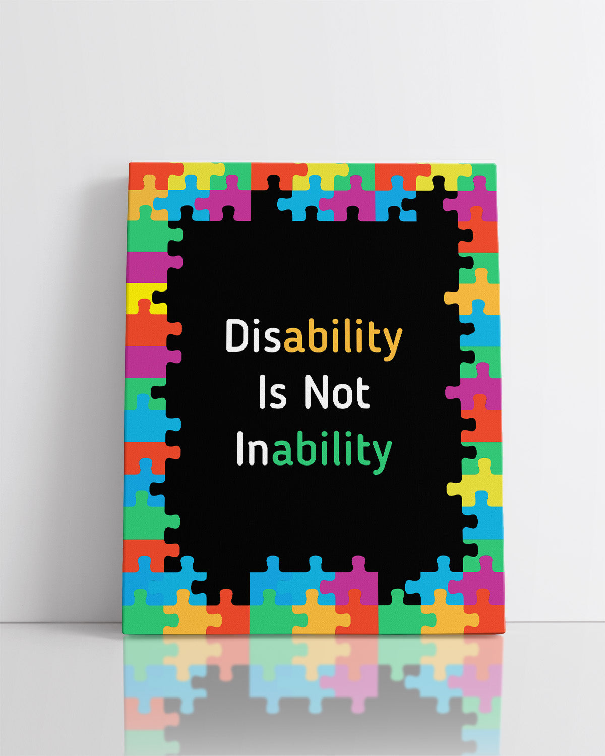 Disability Is Not Inability | Autism Awareness Decor | Autism Classroom | Boho Rainbow Decor Classroom | Autism Sign | Autism Art Wall Decor Classroom | Autistic decorations