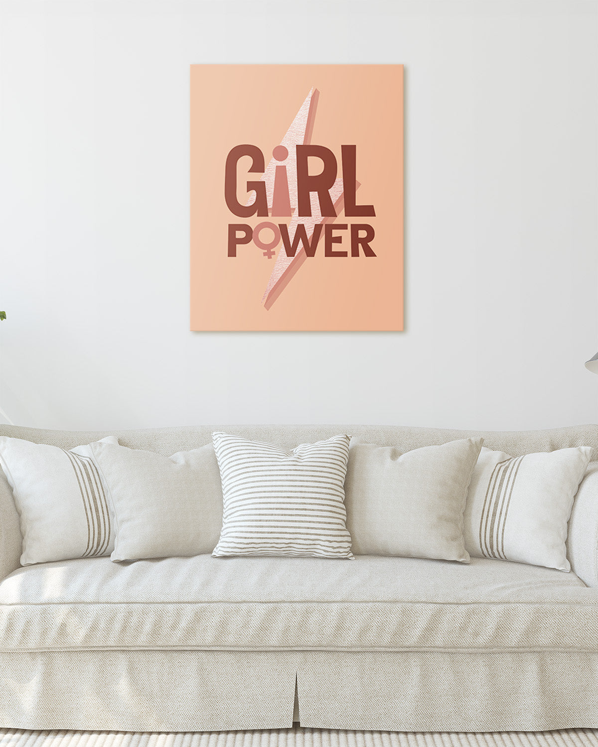Govivo Girl power room decor - inspirational gifts for women - bedroom wall decor for women or dorm wall decor - office wall art women