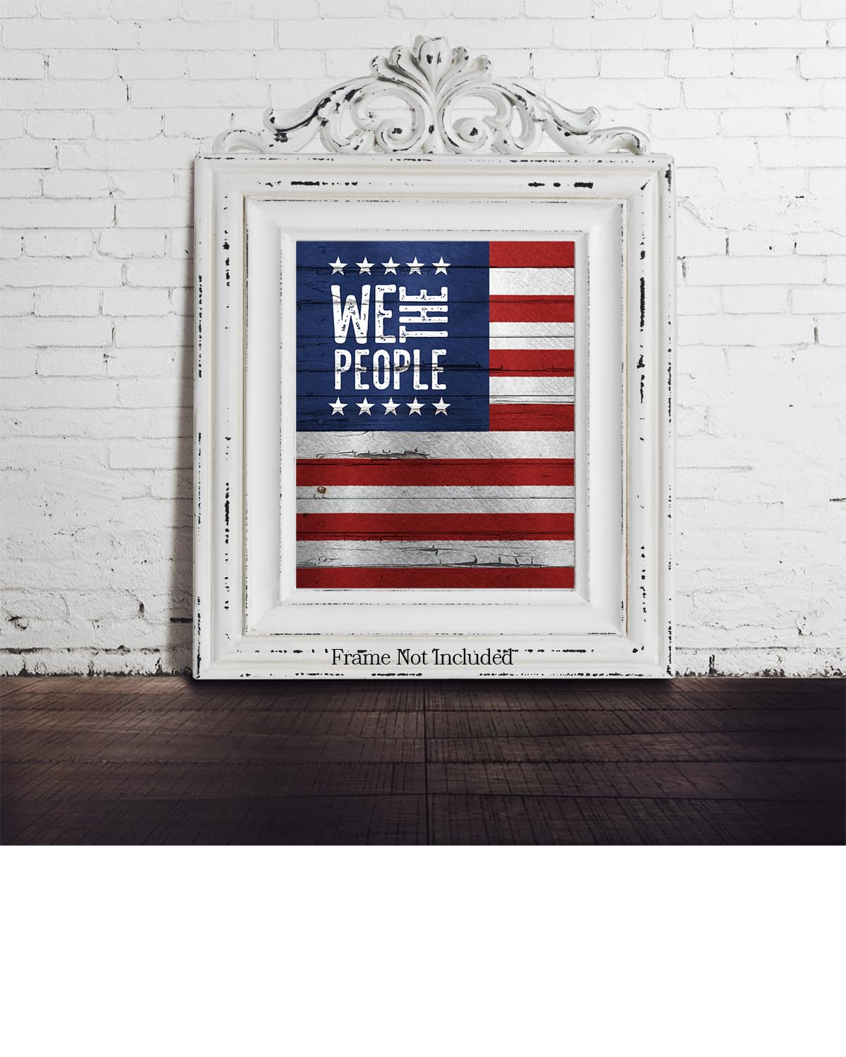 American Flag Wall Art - Patriotic Wall Decor - Veterans, Memorial Day and 4th of July Canvas - Farmhouse Decor - Gift for Americana History Buffs Military Vets Patriots