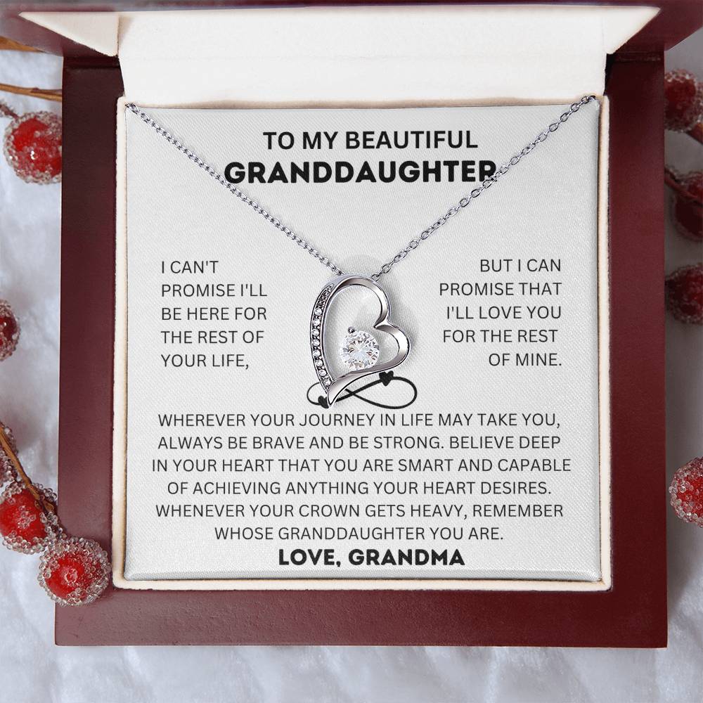 [ALMOST SOLD OUT] TO MY GRANDDAUGHTER - PROMISE - FOREVER LOVE NECKLACE