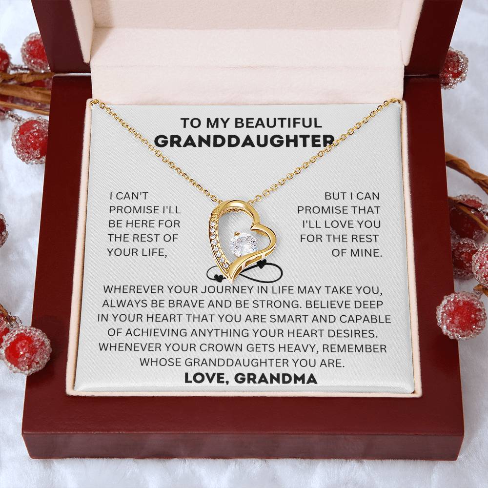 [ALMOST SOLD OUT] TO MY GRANDDAUGHTER - PROMISE - FOREVER LOVE NECKLACE