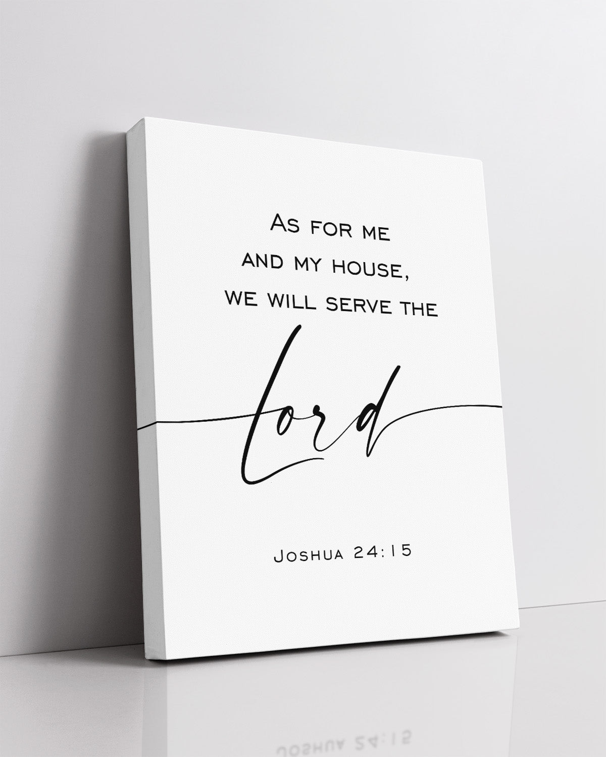 Bible Verses Wall Decor - We will serve the lord - Canvas Religious Wall Art