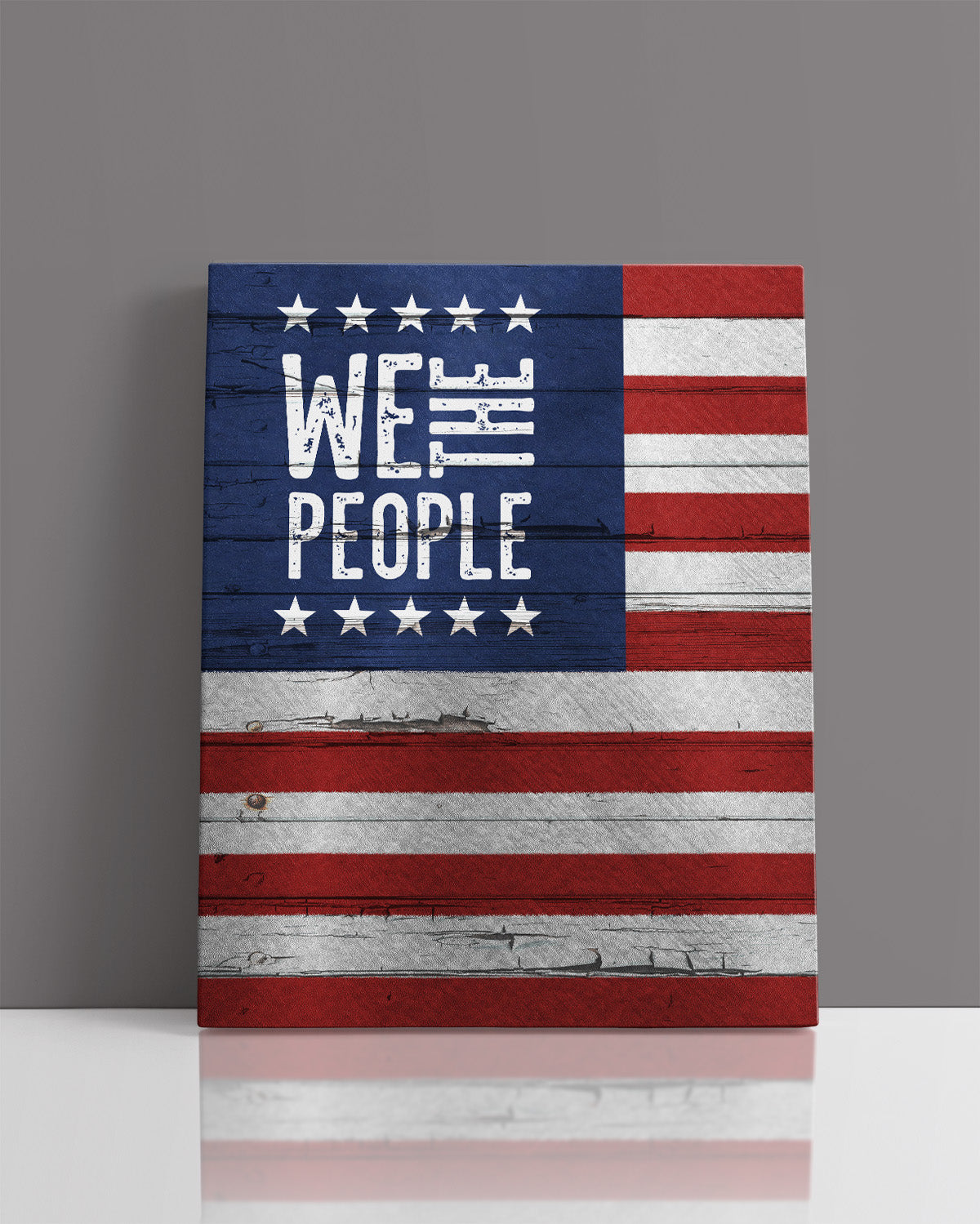 American Flag Wall Art - Patriotic Wall Decor - Veterans, Memorial Day and 4th of July Canvas - Farmhouse Decor - Gift for Americana History Buffs Military Vets Patriots