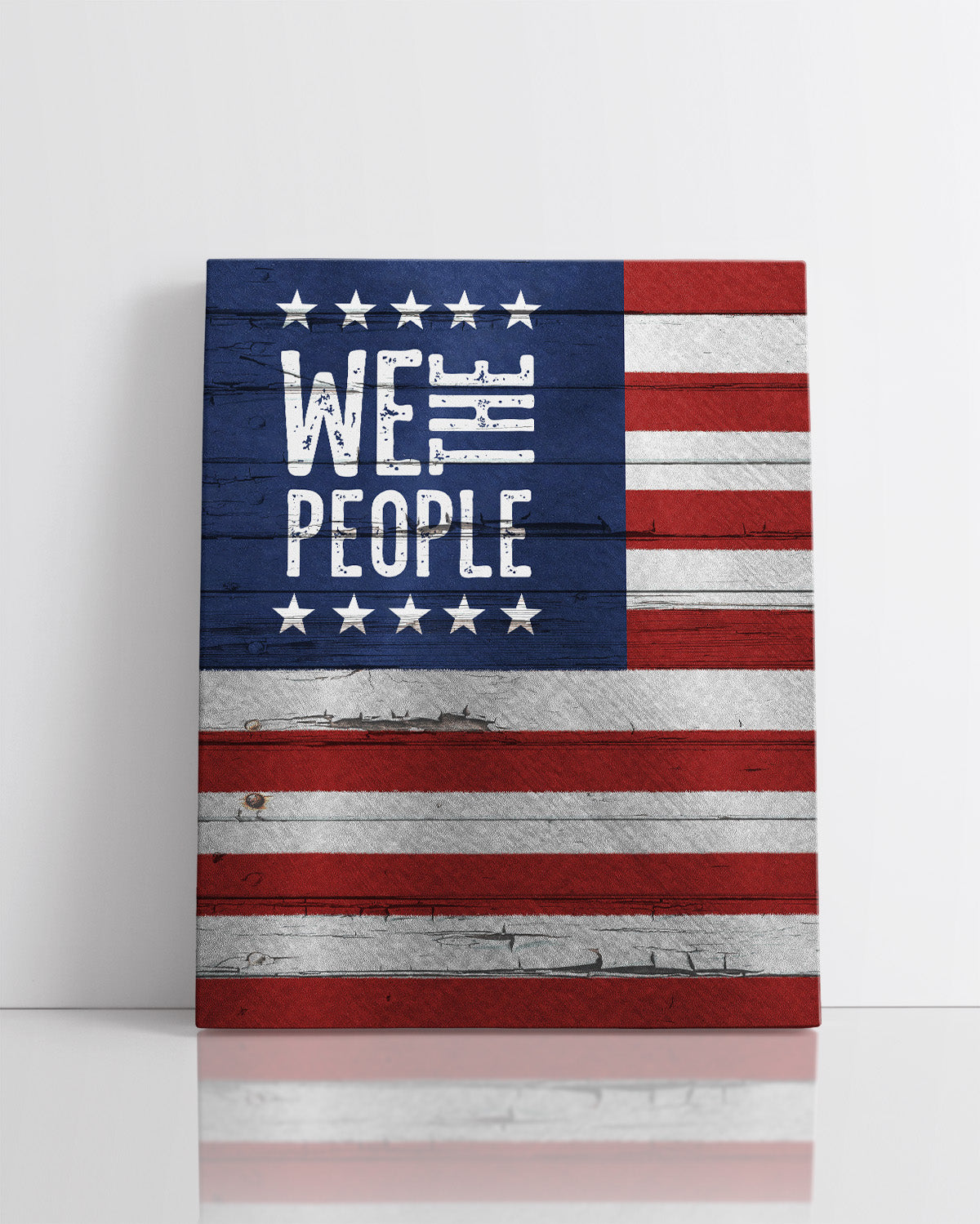 American Flag Wall Art - Patriotic Wall Decor - Veterans, Memorial Day and 4th of July Canvas - Farmhouse Decor - Gift for Americana History Buffs Military Vets Patriots