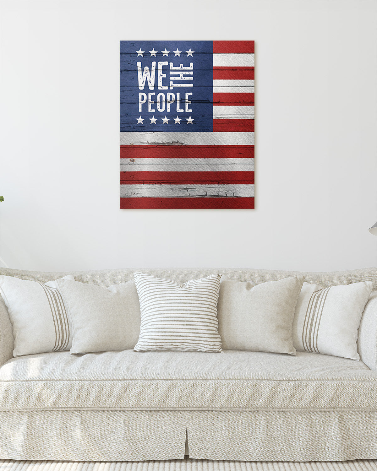 American Flag Wall Art - Patriotic Wall Decor - Veterans, Memorial Day and 4th of July Canvas - Farmhouse Decor - Gift for Americana History Buffs Military Vets Patriots