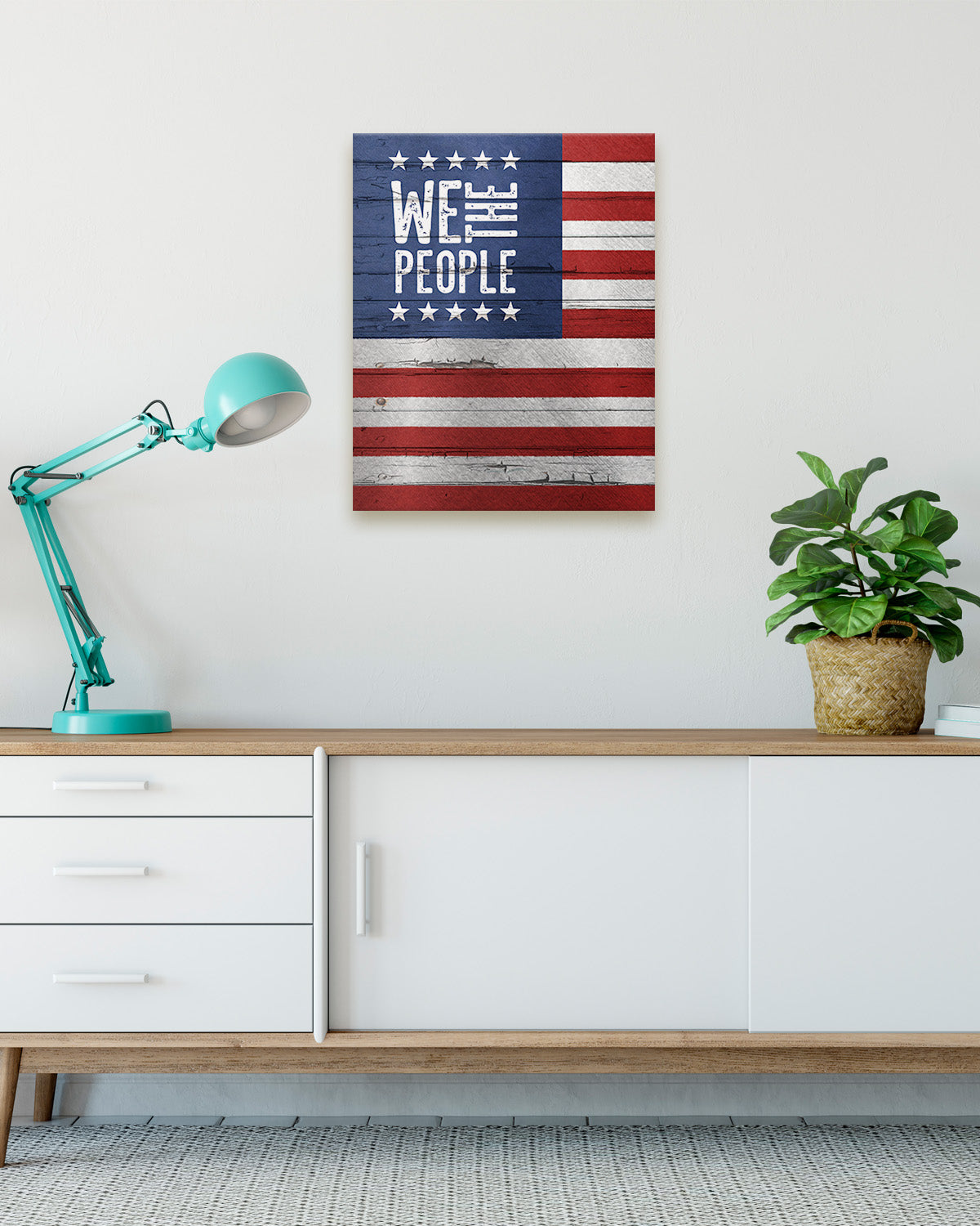 American Flag Wall Art - Patriotic Wall Decor - Veterans, Memorial Day and 4th of July Canvas - Farmhouse Decor - Gift for Americana History Buffs Military Vets Patriots