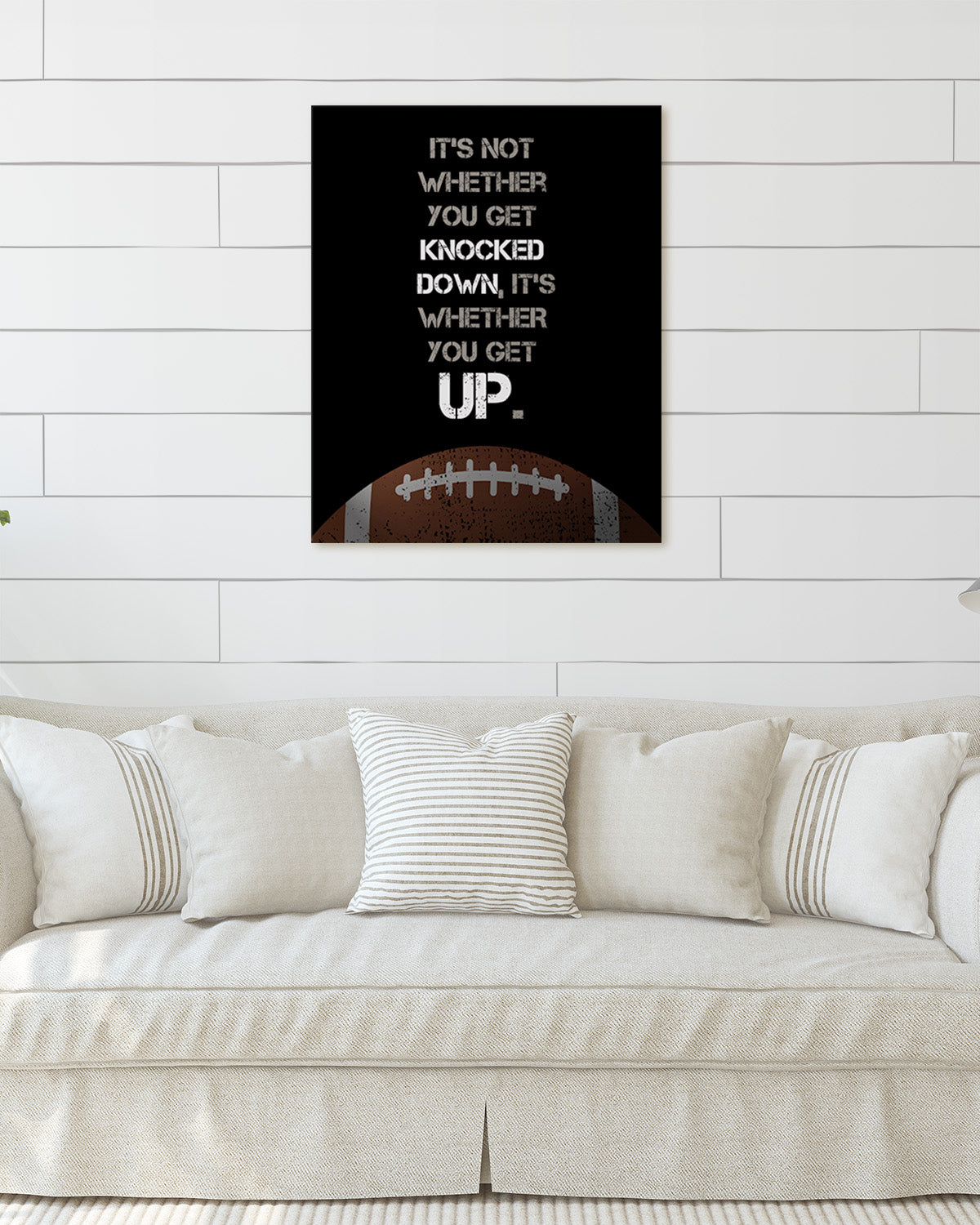 Govivo Football Room Decor - Motivational Football Posters, Canvas or Prints - Football Wall Art for Boys Bedroom, Locker Room, or Coach Gift - Inspirational Football Quotes