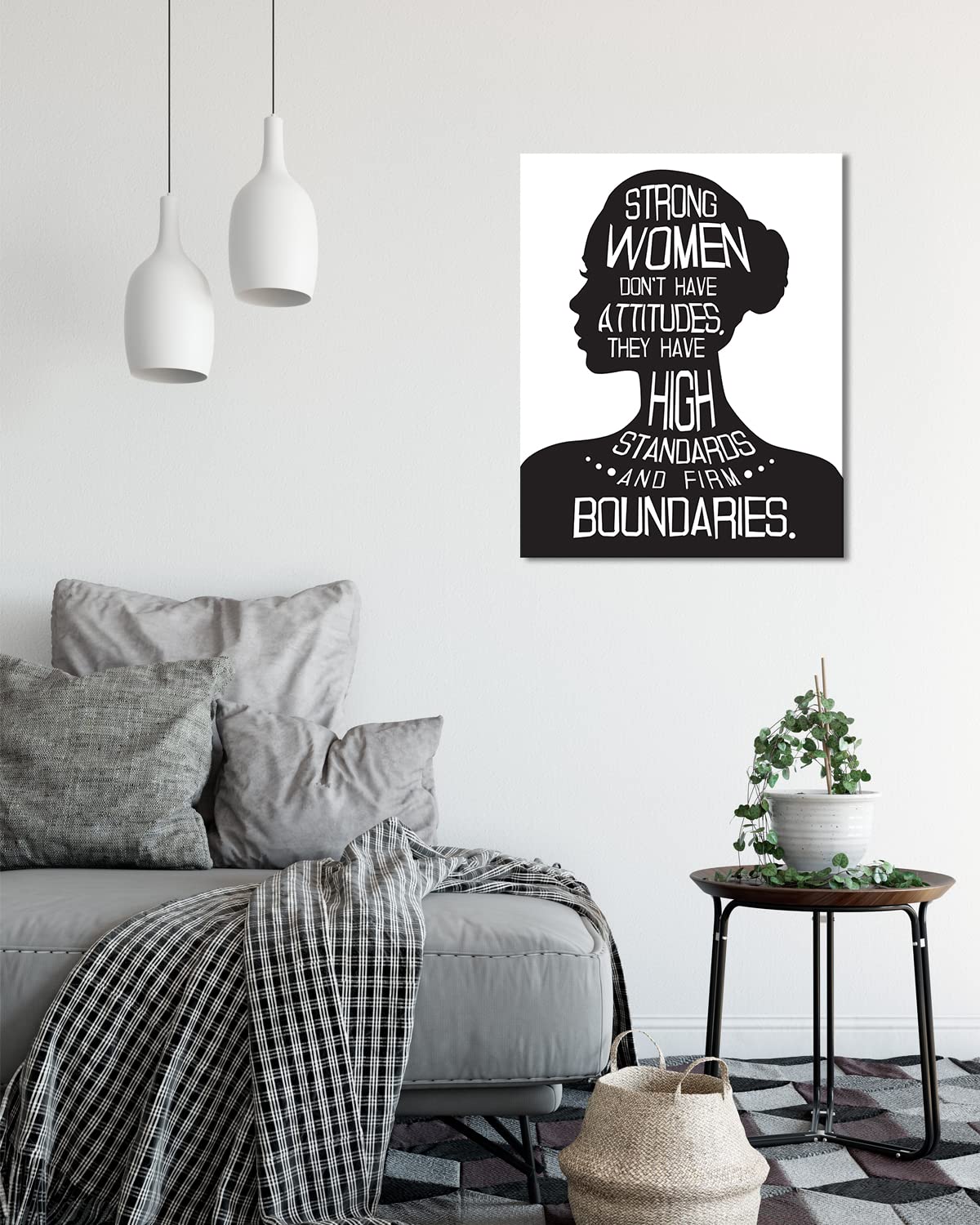 Motivational Gifts for Women, Teens, Girls - Inspirational Quotes for Females - Feminism Wall Art - Women Empowerment Wall Decor - Bedroom wall decor for women