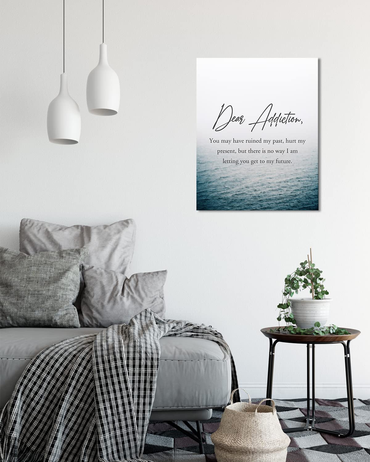 Govivo Drug and alcohol recovery encouragement room decor - Sober - Recovery gifts for men and women - Sobriety wall art - Addiction office decor