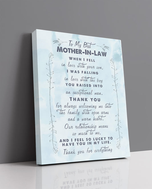 To My Best Mother In Law - When I Fell In Love With Your Son - Thank You For Everything