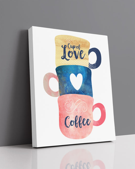 Coffee kitchen decor - Coffee bar decor - Coffee signs kitchen decor - watercolor wall art coffee decoration pictures - Great gift for coffee lovers