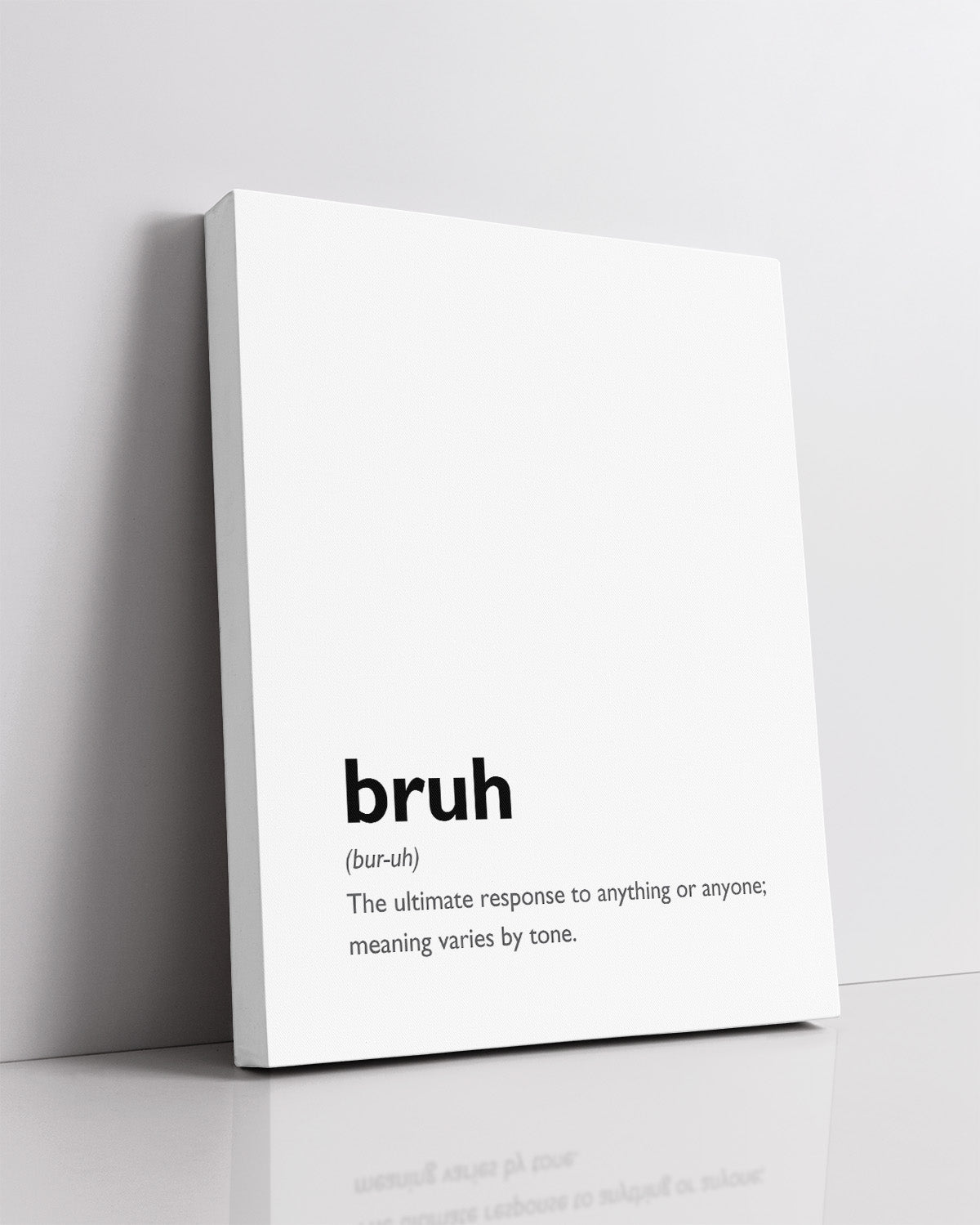 Bruh Definition Wall Art - Funny Gift for Boys, Teens, Men - Modern Typography Wall Decor - Cubicle, Office Wall Decor - Dorm Room Wall Art - Boys Bedroom Decorations