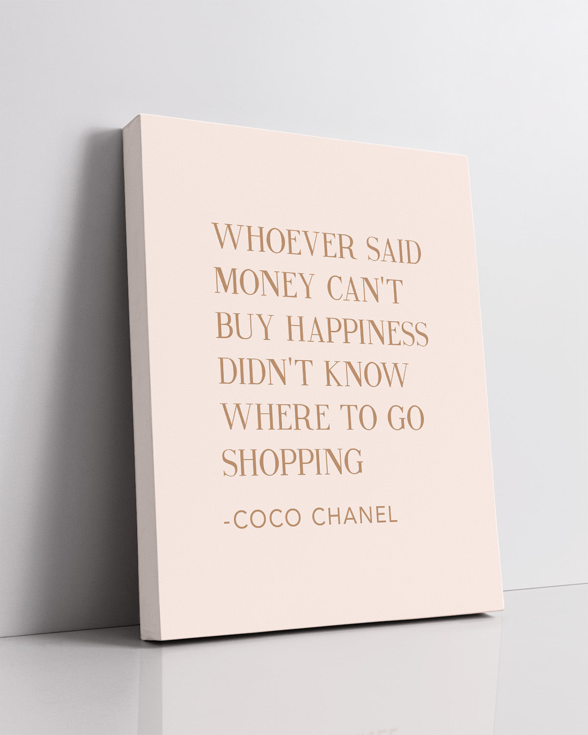 Shopping Lover Quote by Coco Chanel - Fashion Wall Decor for Vanity or Closet - Closet Wall Art - Fashion Design Glamour Wall Art For Women, Teens, Girls