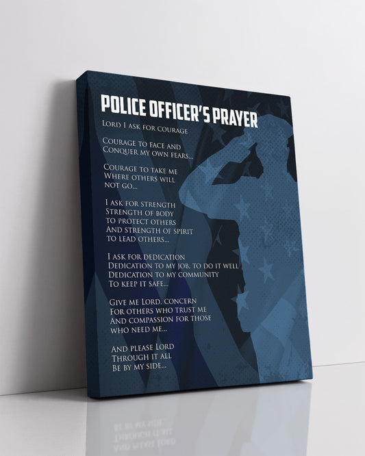 Police Prayer Wall Art - Law Enforcement Prints - Police Officer Gifts - Police Academy Graduation - Police Officer Wall Decor - Law Enforcement Appreciation Gift
