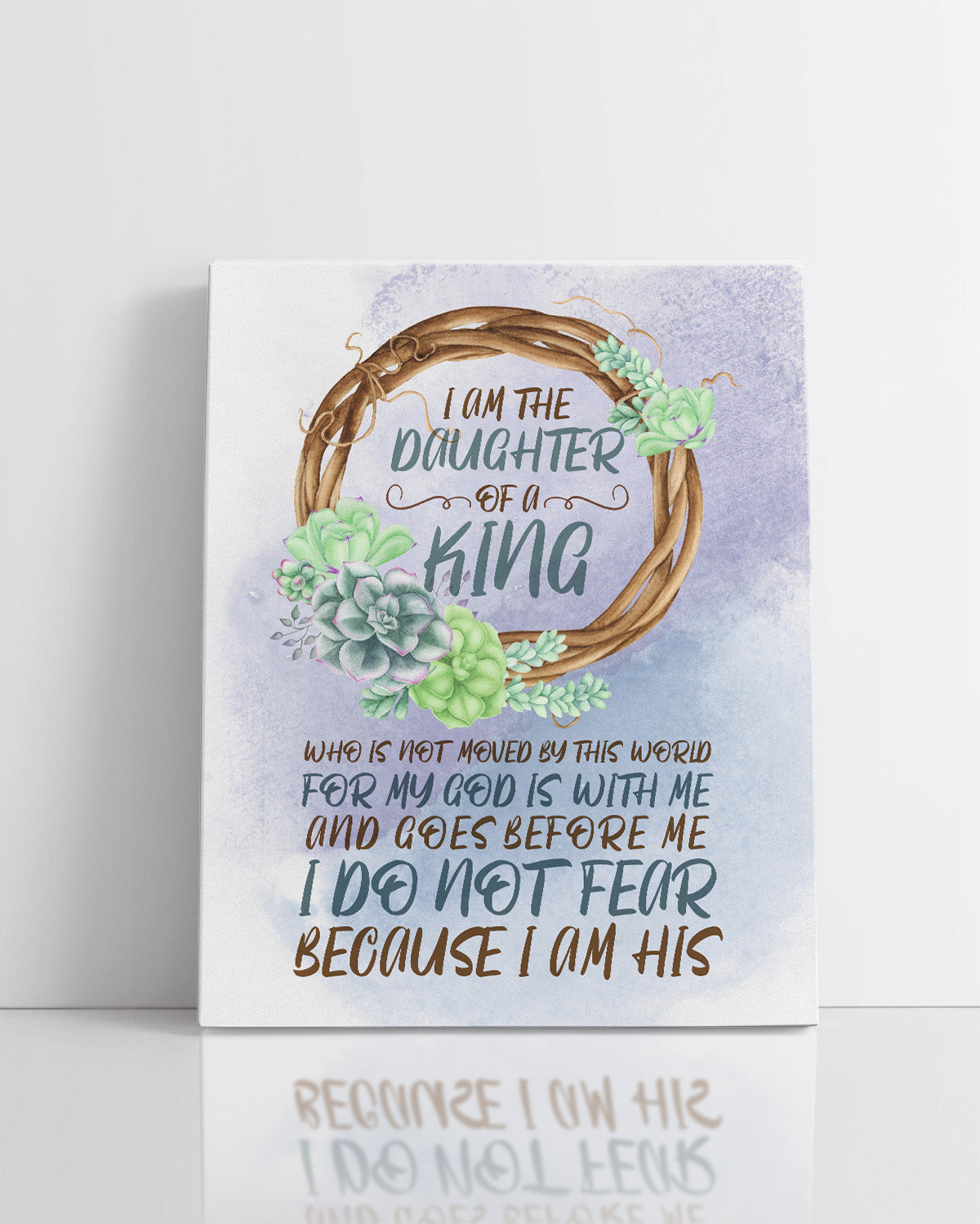 I Am The Daughter Of A King Religious Wall Decor - Christian Bible Verse Wall Art - Bedroom Aesthetic Home Decor - Gift for Women Girls Teen Tweens
