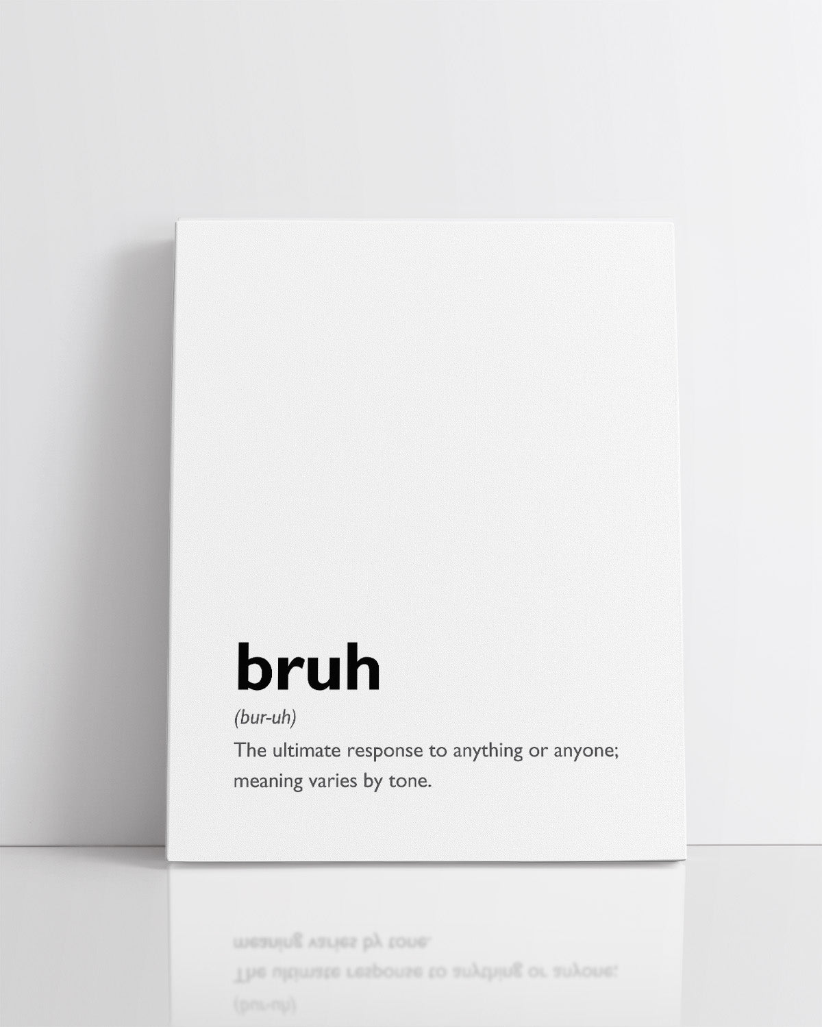 Bruh Definition Wall Art - Funny Gift for Boys, Teens, Men - Modern Typography Wall Decor - Cubicle, Office Wall Decor - Dorm Room Wall Art - Boys Bedroom Decorations