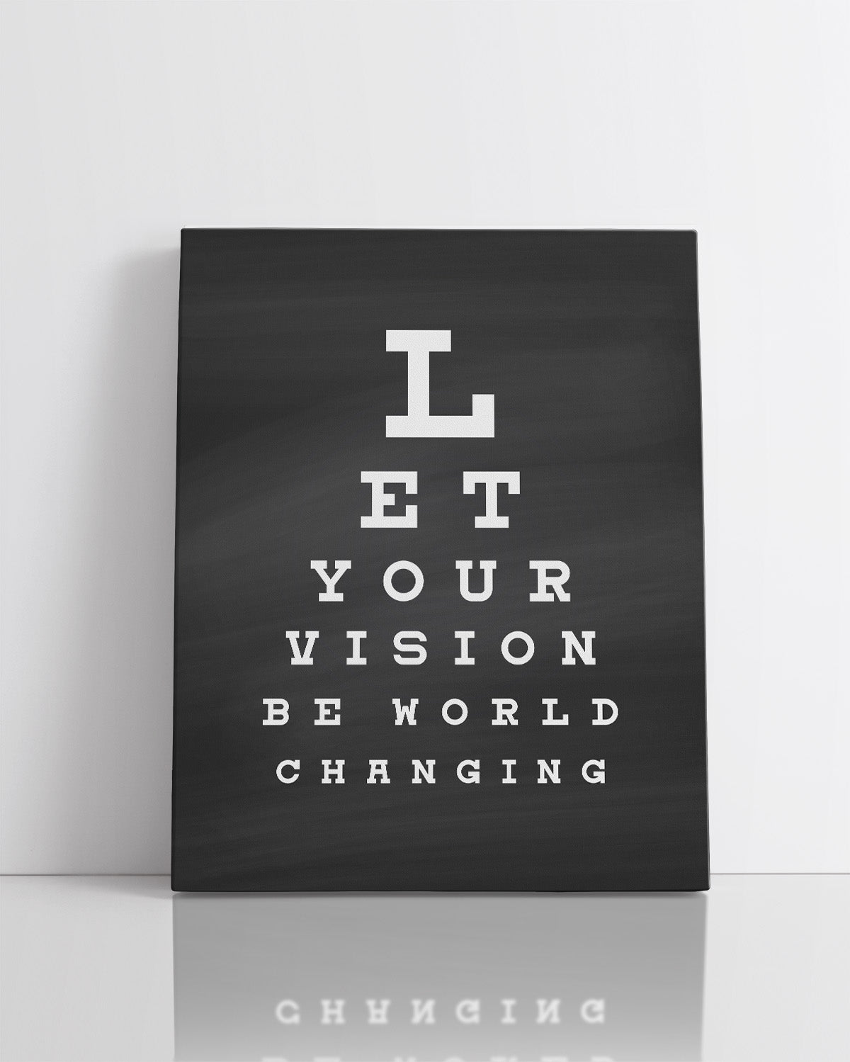Let Your Vision Be World Changing - Motivational Quote Wall Art Print - Wall Decor for Office, Cubicle and Bedroom - Inspirational Wall Art
