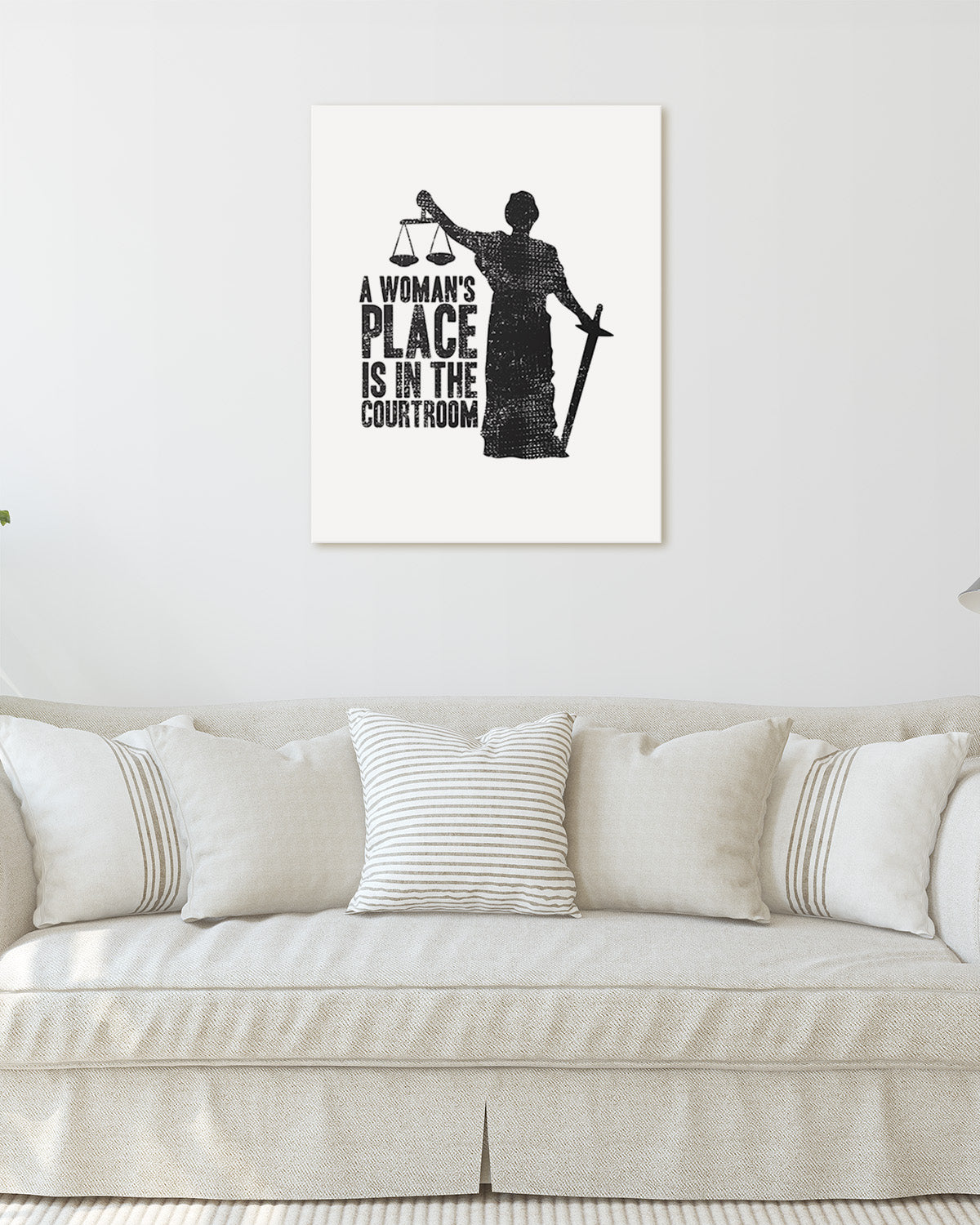 Ruth Bader Ginsburg Wall Art - RBG Inspirational Room Decor - Positive Quote for Attorney, Liberal Feminist, Law School Student or Graduate - Lawyer Gifts for Women