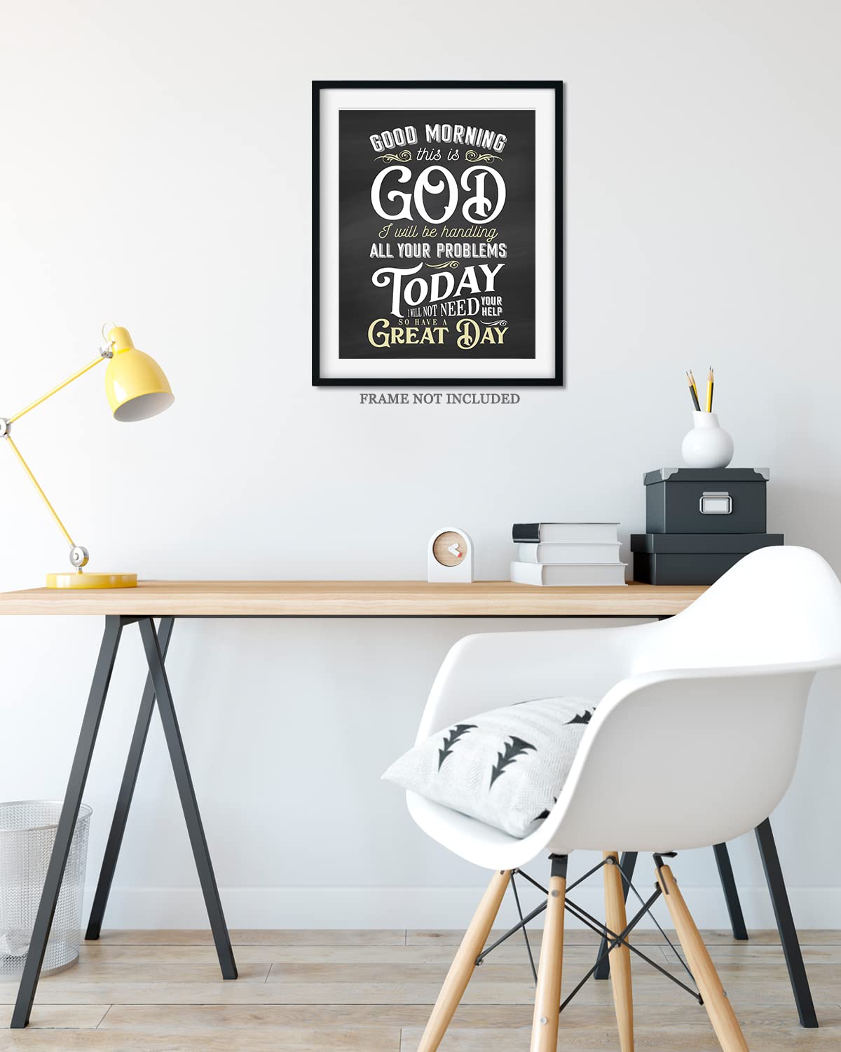 Good Morning This is God Religious Wall Decor - Christian Inspirational Wall Art - Bedroom Aesthetic Home Decor