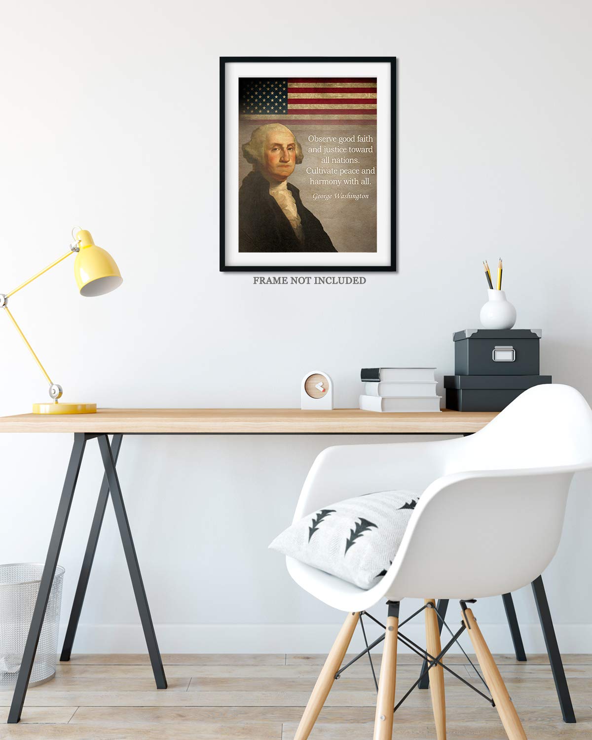 George Washington Historic Quote - Observe good faith - Great Inspirational Gift - Motivational Print - American Patriotic President