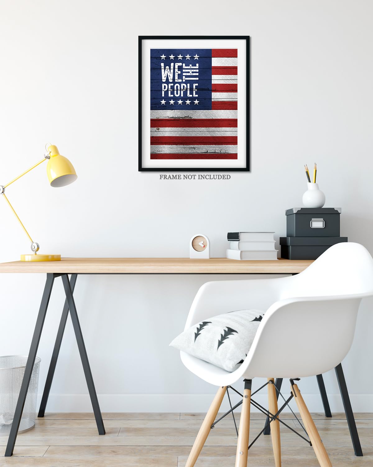 American Flag Wall Art - Patriotic Wall Decor - Veterans, Memorial Day and 4th of July Canvas - Farmhouse Decor - Gift for Americana History Buffs Military Vets Patriots