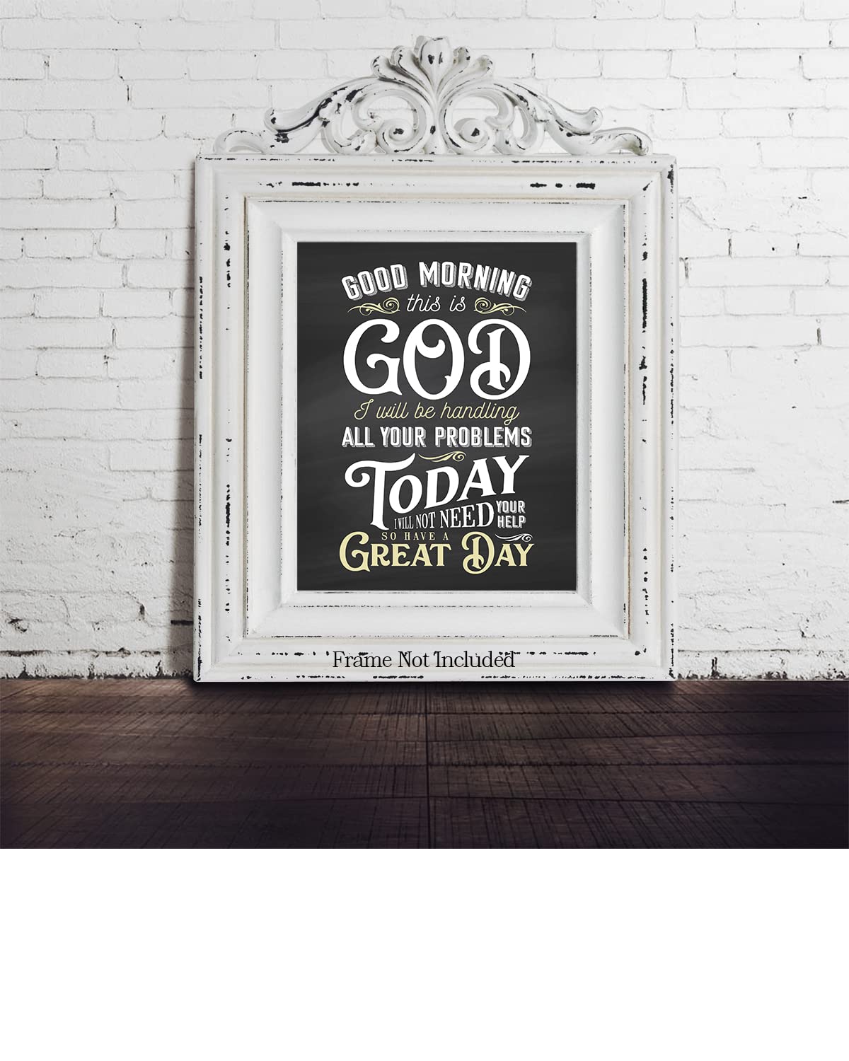 Good Morning This is God Religious Wall Decor - Christian Inspirational Wall Art - Bedroom Aesthetic Home Decor