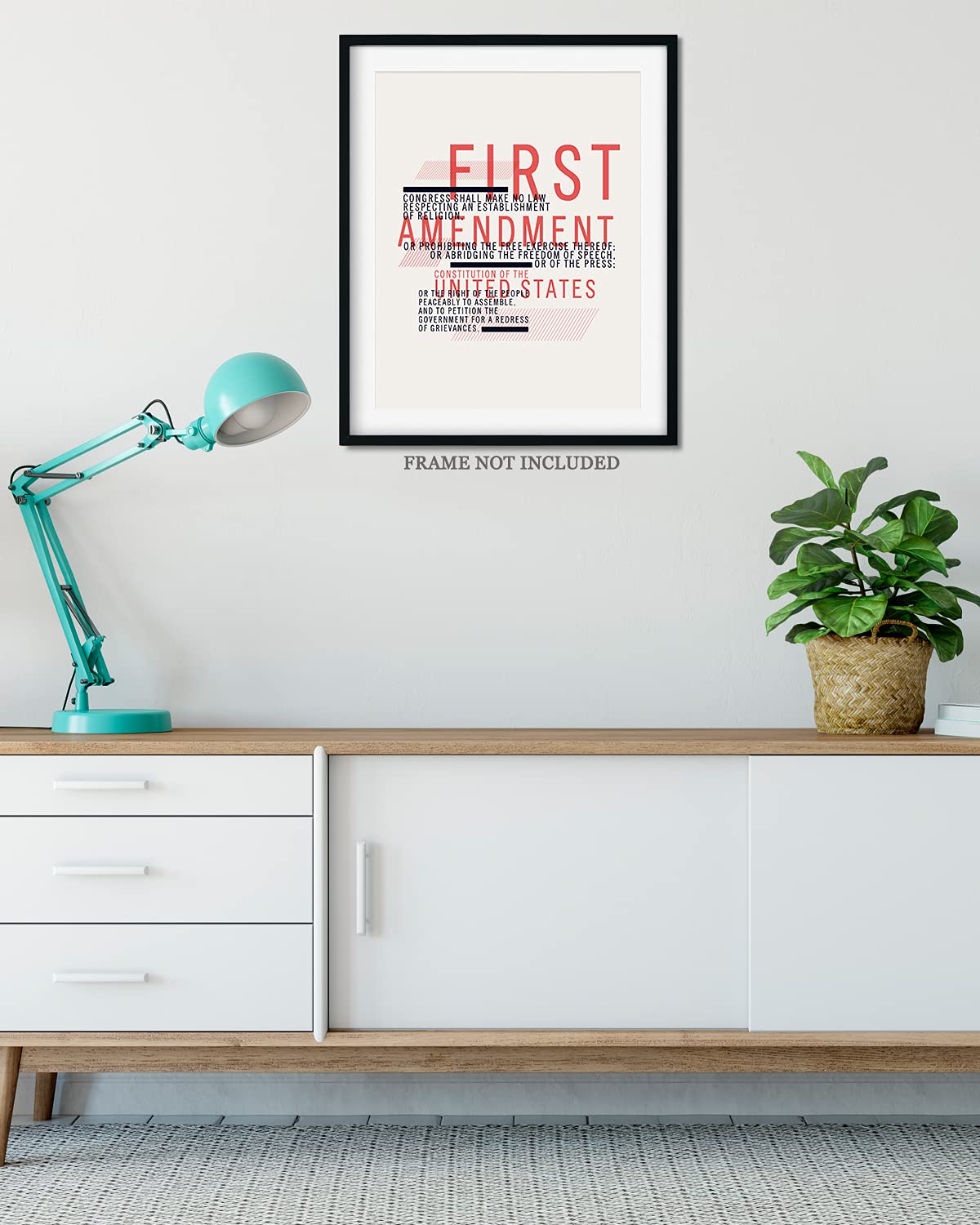 First Amendment - Wall Decor Art Print with a light gray background