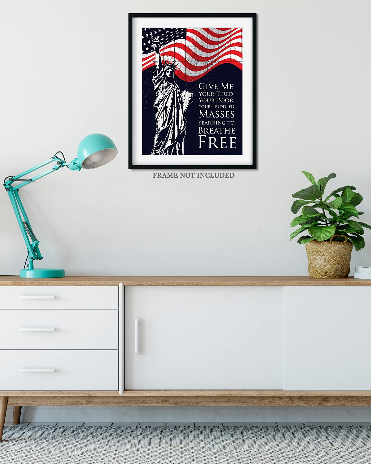 Give Me Your Tired, Your Poor, Your Huddled Masses Yearning to Breathe Free - Wall Decor Art Print