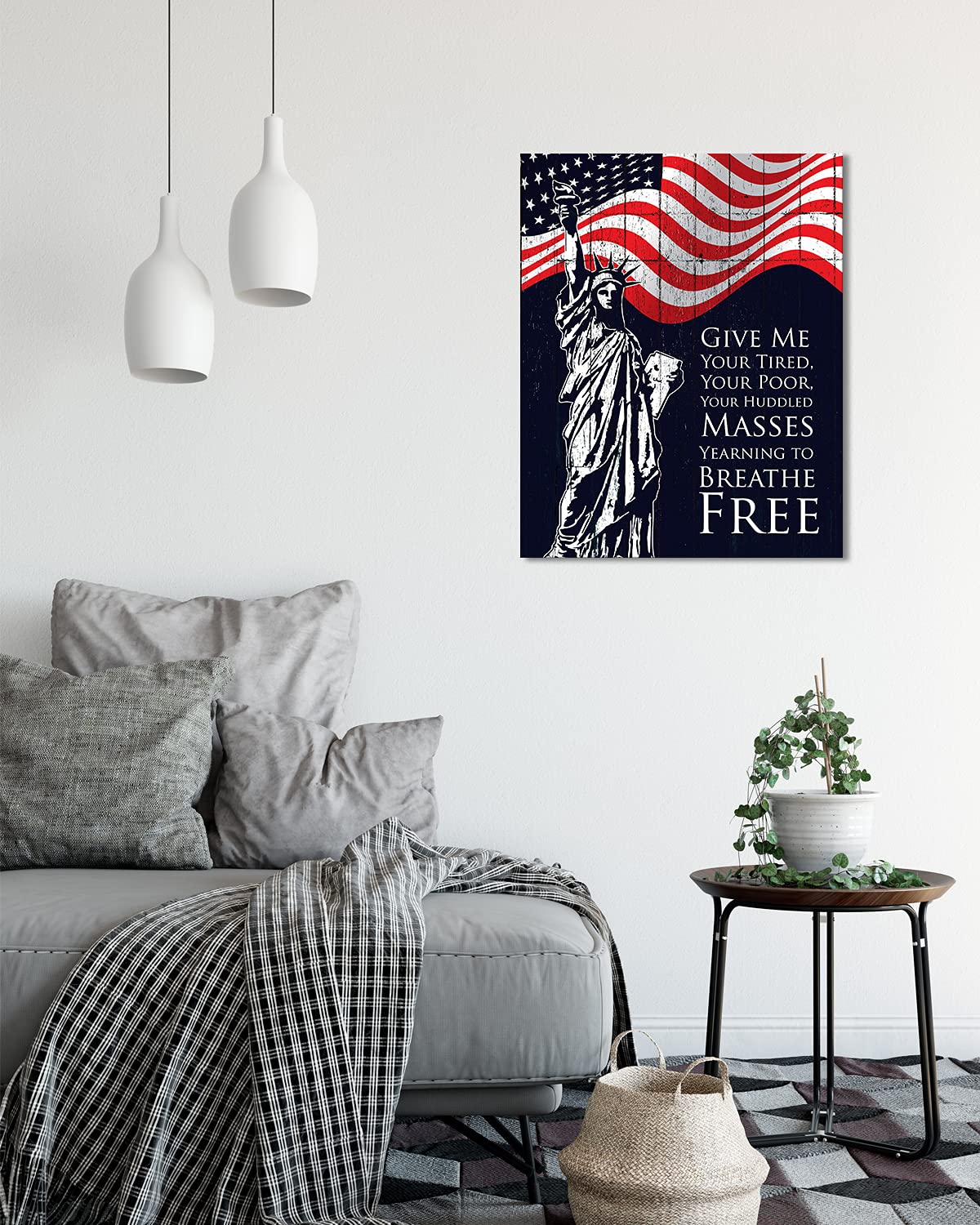 Give Me Your Tired, Your Poor, Your Huddled Masses Yearning to Breathe Free - Wall Decor Art Print