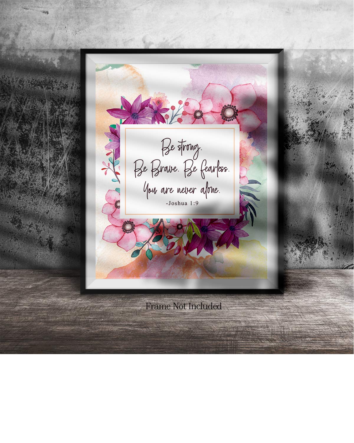 Be Strong. Be Brave. Be Fearless - Christian Wall Art Decor Print