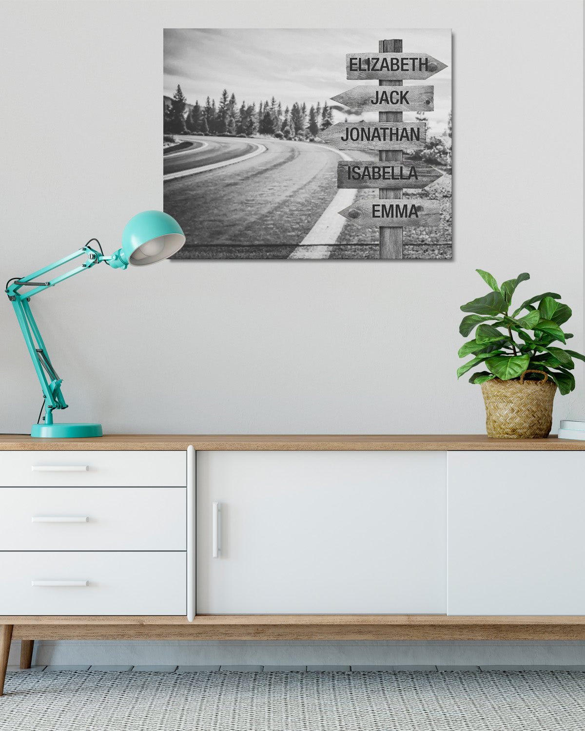 Customizable Family Wall Art Canvas - (Multi-Name Family members) - Fa ...