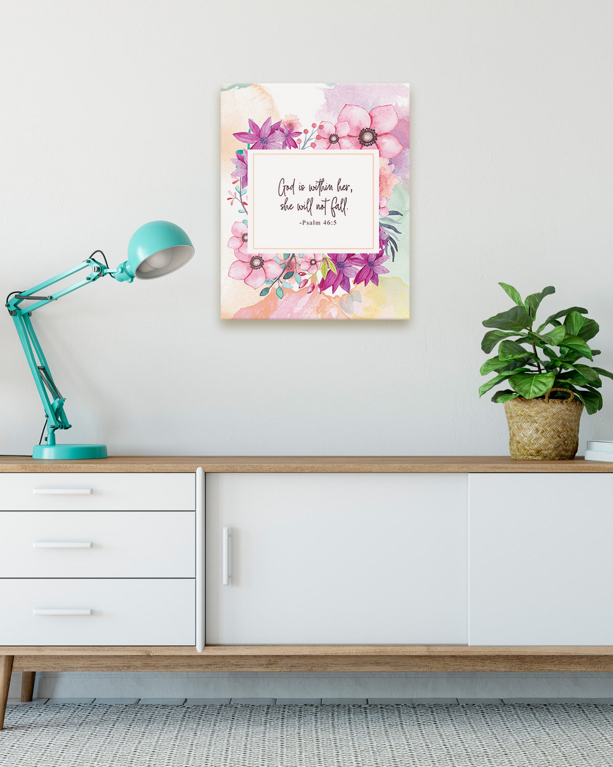 God Is Within Her - Christian Wall Art Decor Print