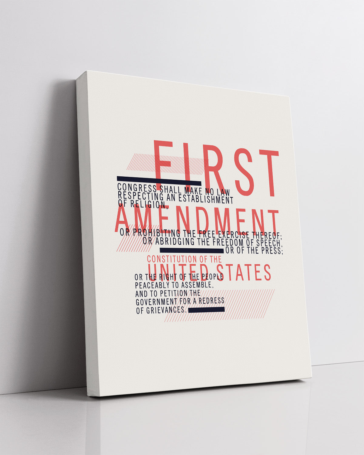 First Amendment - Wall Decor Art Print with a light gray background