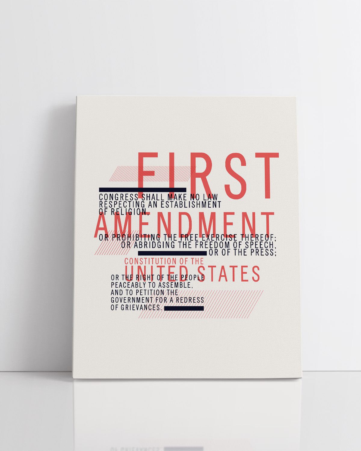 First Amendment - Wall Decor Art Print with a light gray background