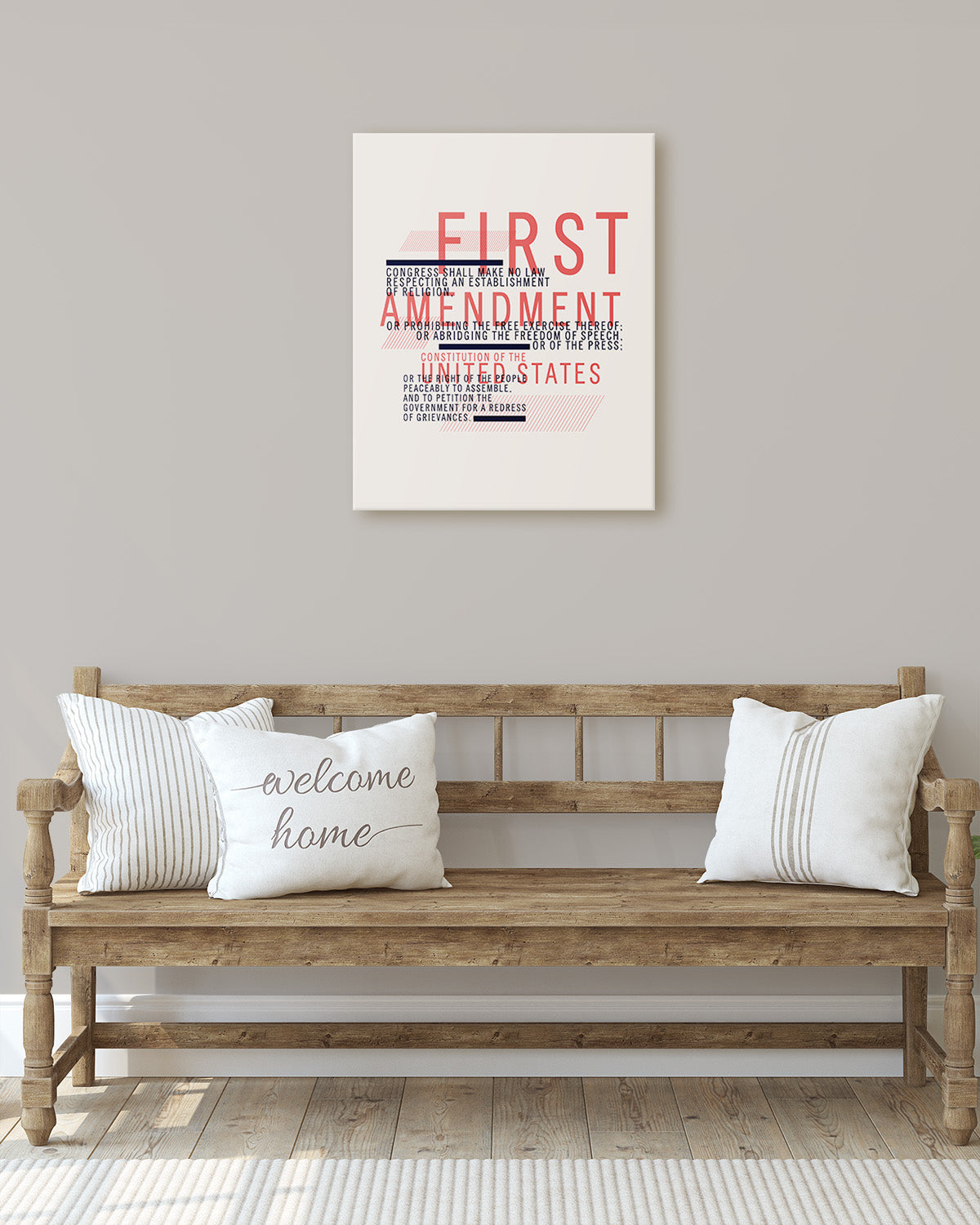 First Amendment - Wall Decor Art Print with a light gray background