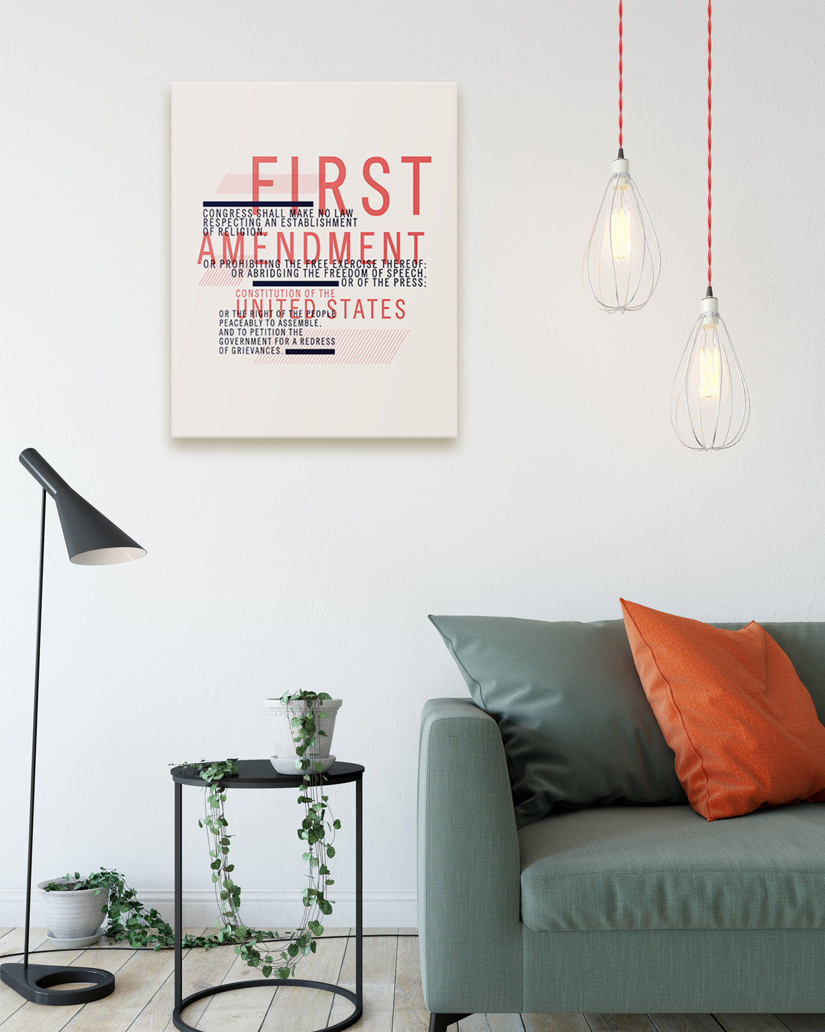 First Amendment - Wall Decor Art Print with a light gray background