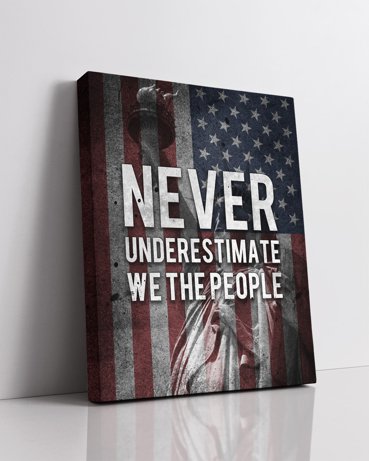 Never Underestimate We the People - American Pride Wall Art - Patriotic Wall Decor - American Patriotic Decor - Military Wall Decor - Patriot Decorations