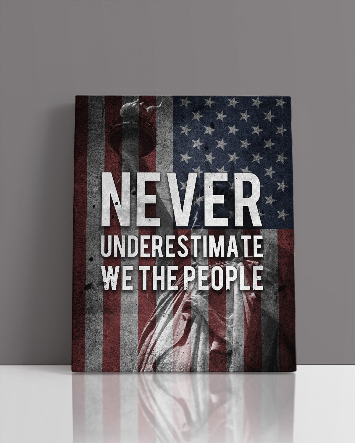 Never Underestimate We the People - American Pride Wall Art - Patriotic Wall Decor - American Patriotic Decor - Military Wall Decor - Patriot Decorations