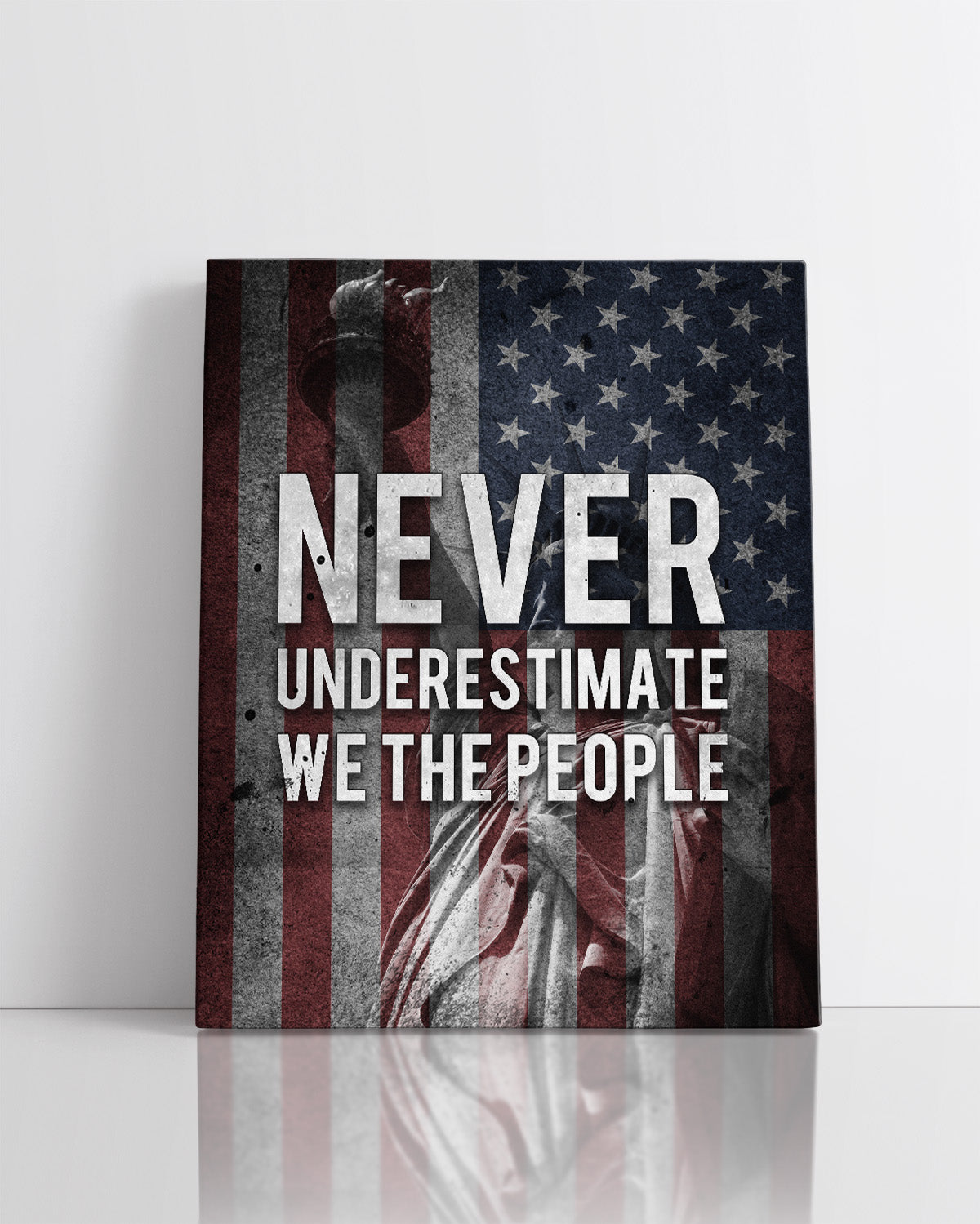 Never Underestimate We the People - American Pride Wall Art - Patriotic Wall Decor - American Patriotic Decor - Military Wall Decor - Patriot Decorations