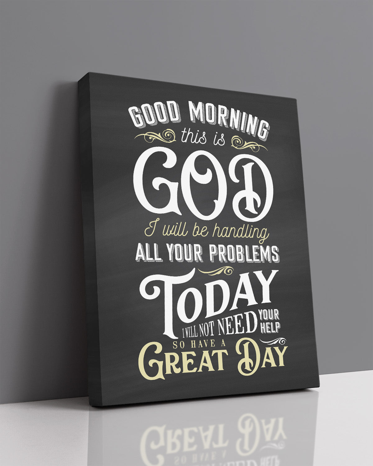 Good Morning This is God Religious Wall Decor - Christian Inspirational Wall Art - Bedroom Aesthetic Home Decor