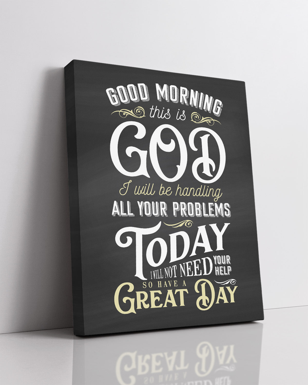 Good Morning This is God Religious Wall Decor - Christian Inspirational Wall Art - Bedroom Aesthetic Home Decor