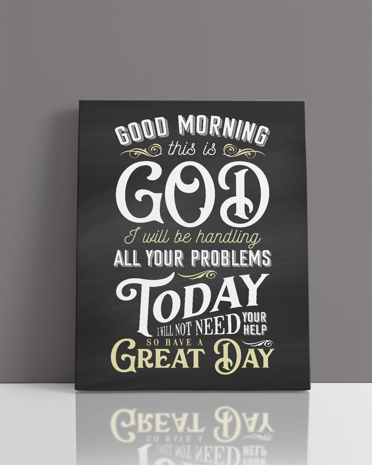 Good Morning This is God Religious Wall Decor - Christian Inspirational Wall Art - Bedroom Aesthetic Home Decor