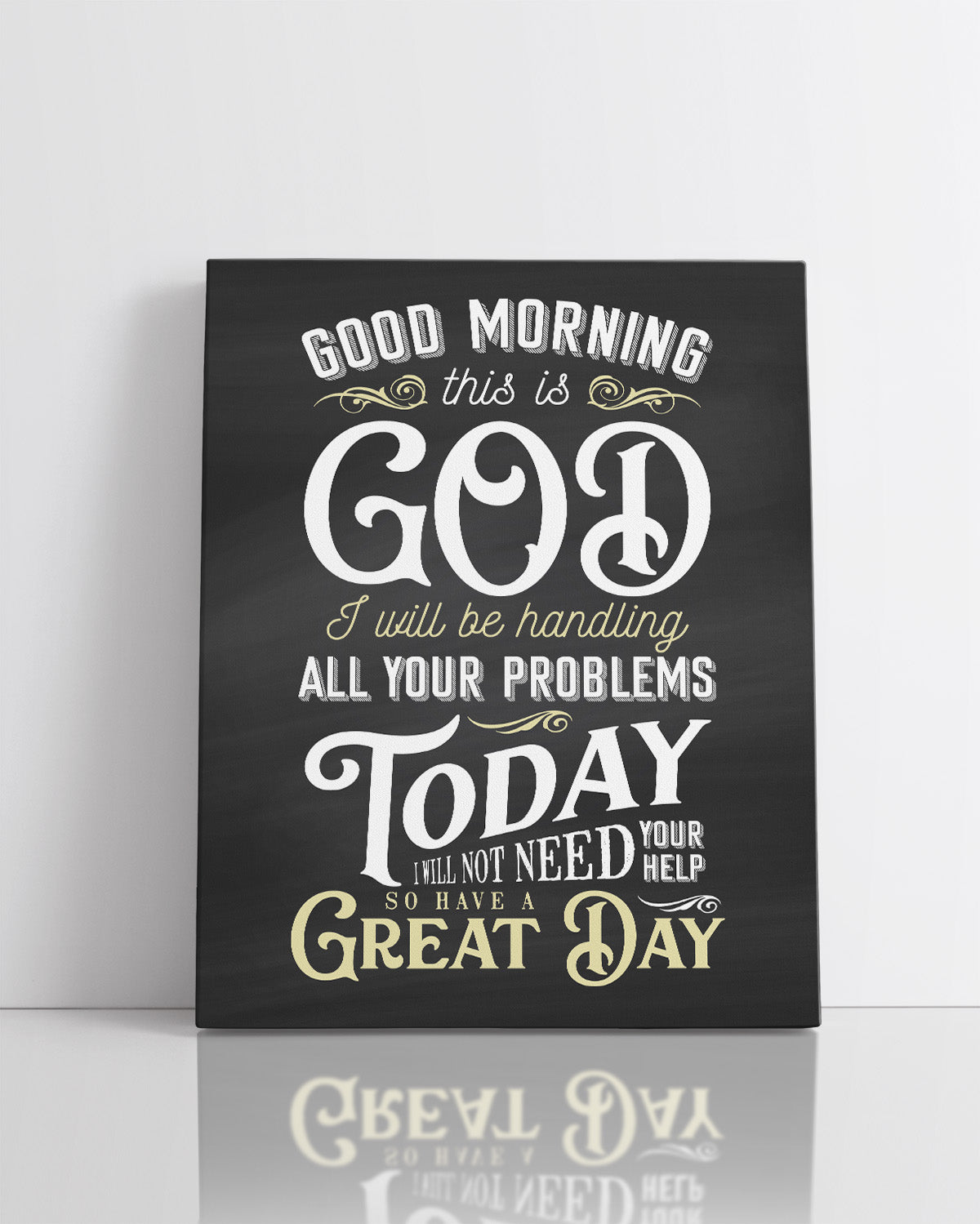 Good Morning This is God Religious Wall Decor - Christian Inspirational Wall Art - Bedroom Aesthetic Home Decor