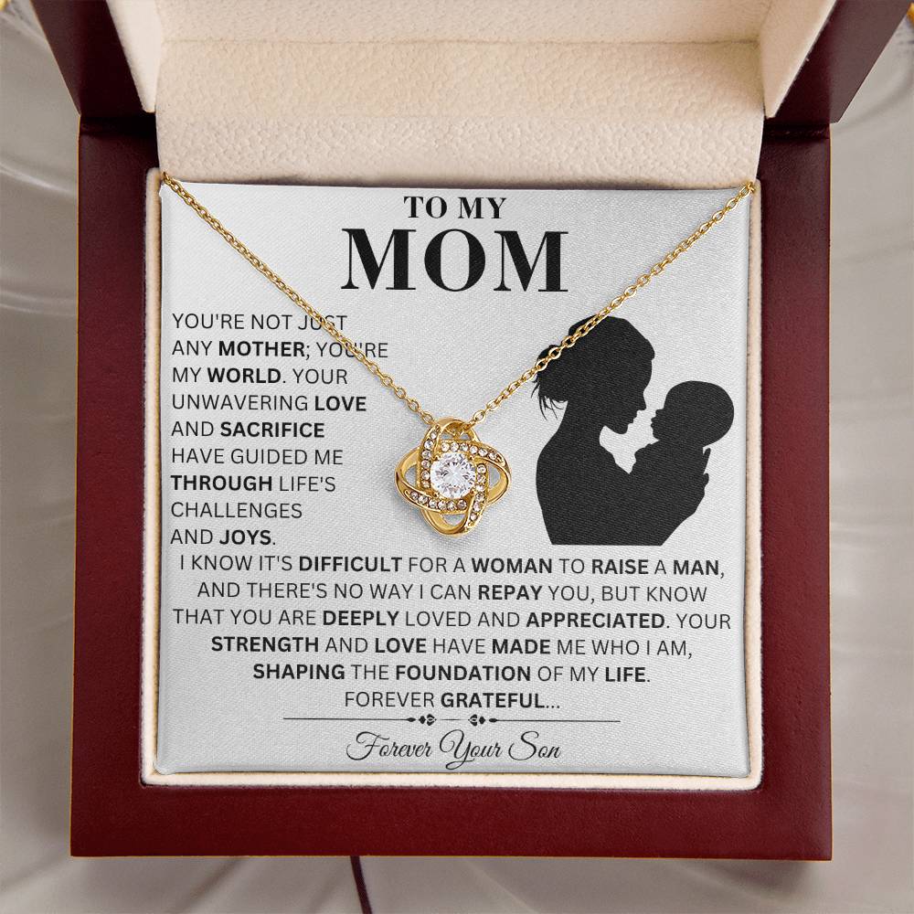 [Almost Sold Out] Mom - My Life   - Love Knot Necklace
