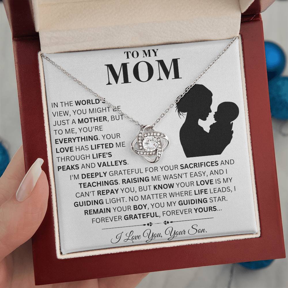 [Almost Sold Out] Mom - Forever Grateful   - Love Knot Necklace