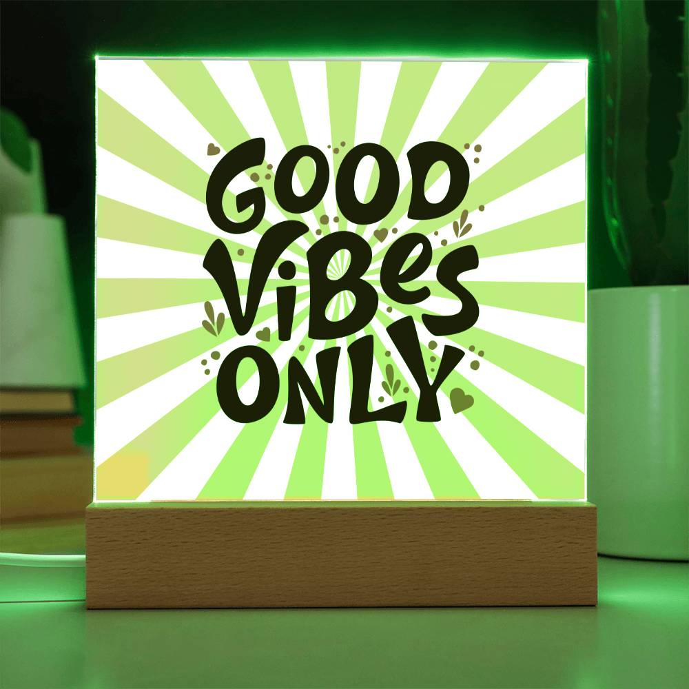 Good vibes only Happy led light